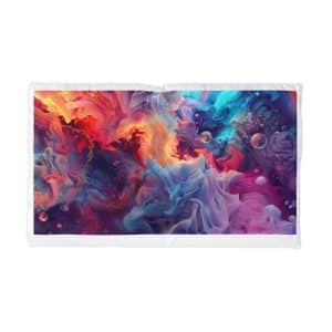 Abstract Art With Colorful Swirls Bubbles Microfiber Pillowcase
