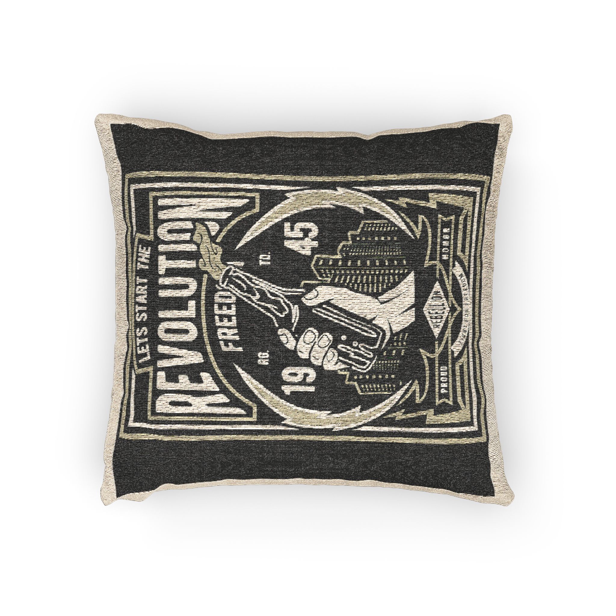Lets Start the Revolution Woven Pillow - Image 2