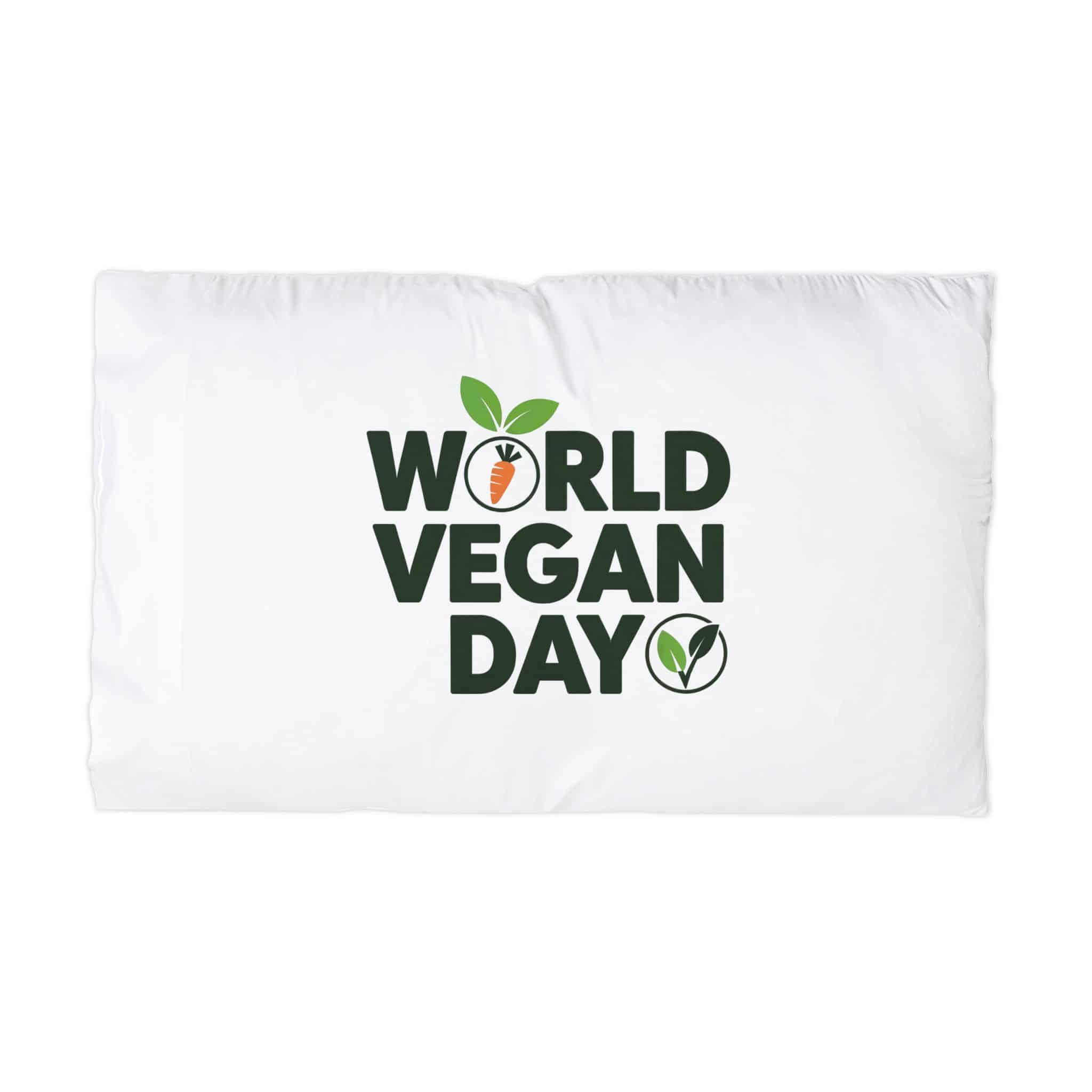 World Vegan Day Microfiber Pillowcase