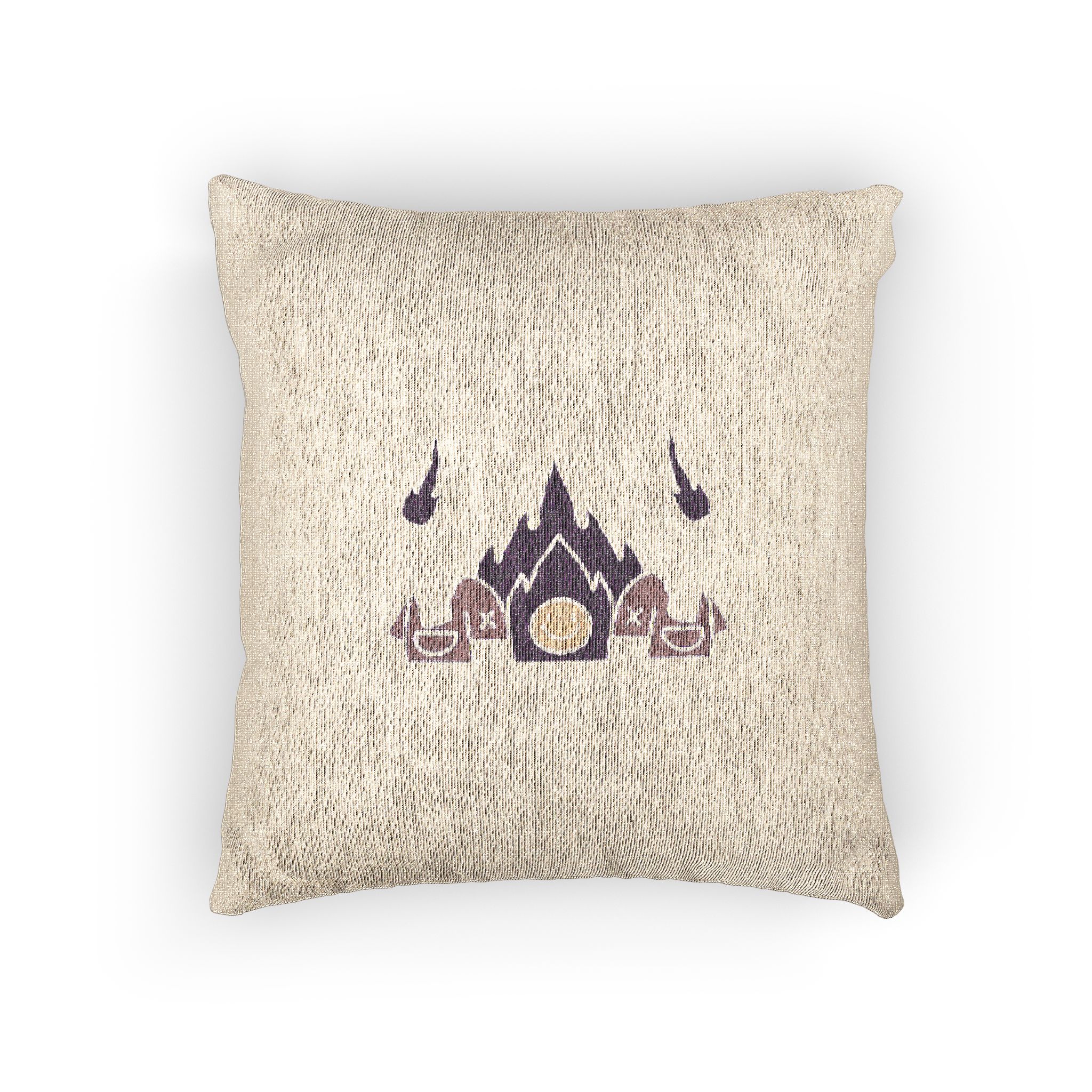 Cool Skulls Holding Wrench With Fire Illustration T Shirt Sticker Apparel Merchandise Woven Pillow - Image 3