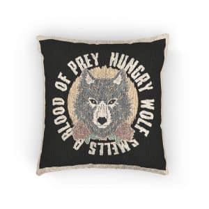Premium Lobo Hambriento Vintage Premium Woven Pillow