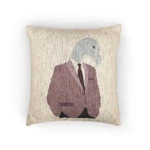 Vulture Businessman 01 Woven Pillow