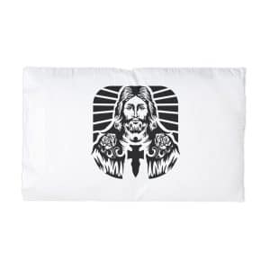 Hand Drwan Jesus Design Vector Microfiber Pillowcase