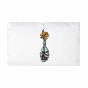 Molotov Cocktail With A Snake As the Wick Microfiber Pillowcase