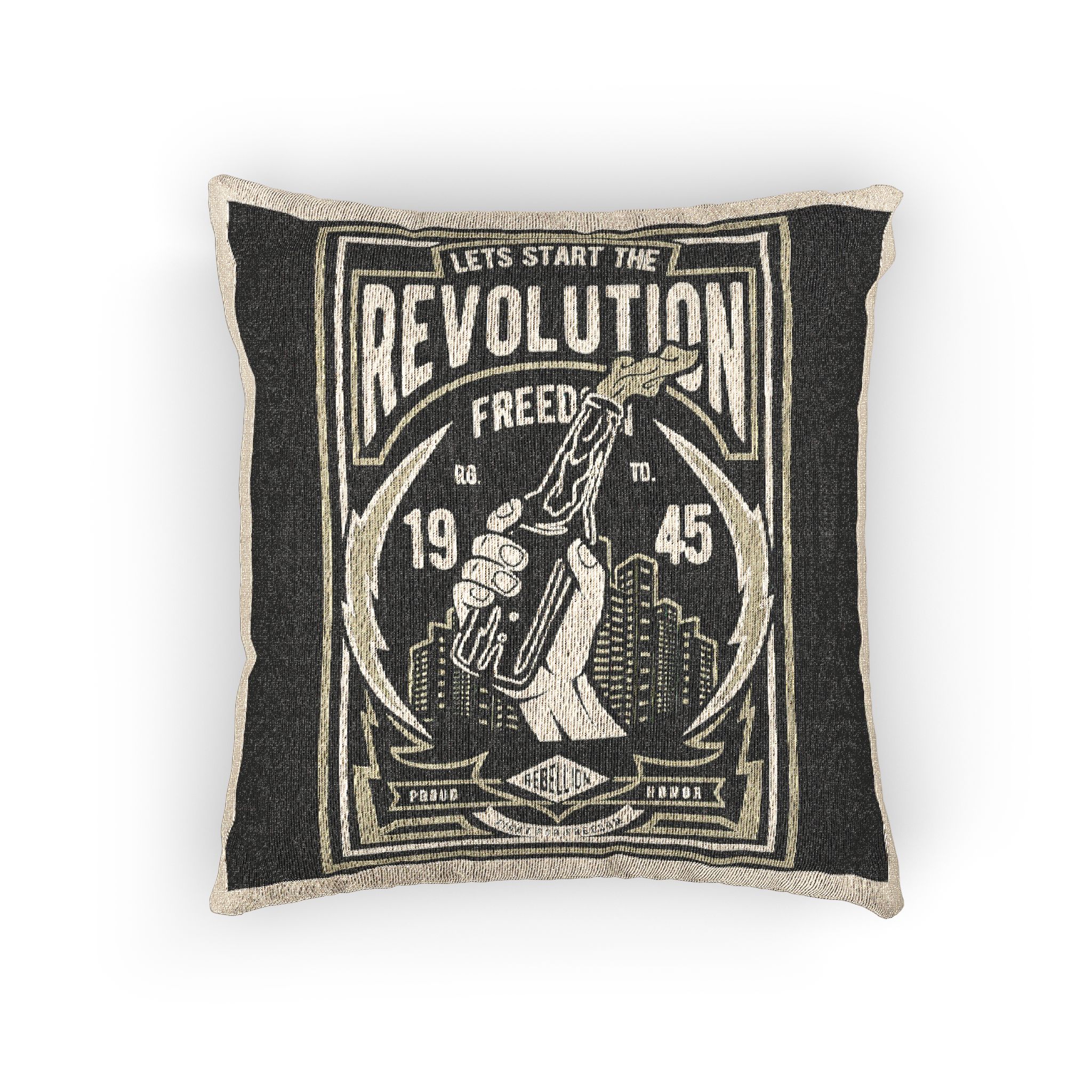 Lets Start the Revolution Woven Pillow - Image 3
