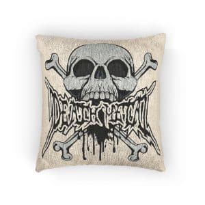Gothic Sign With Skull Grunge Vintage Design T Shirts (56) Woven Pillow