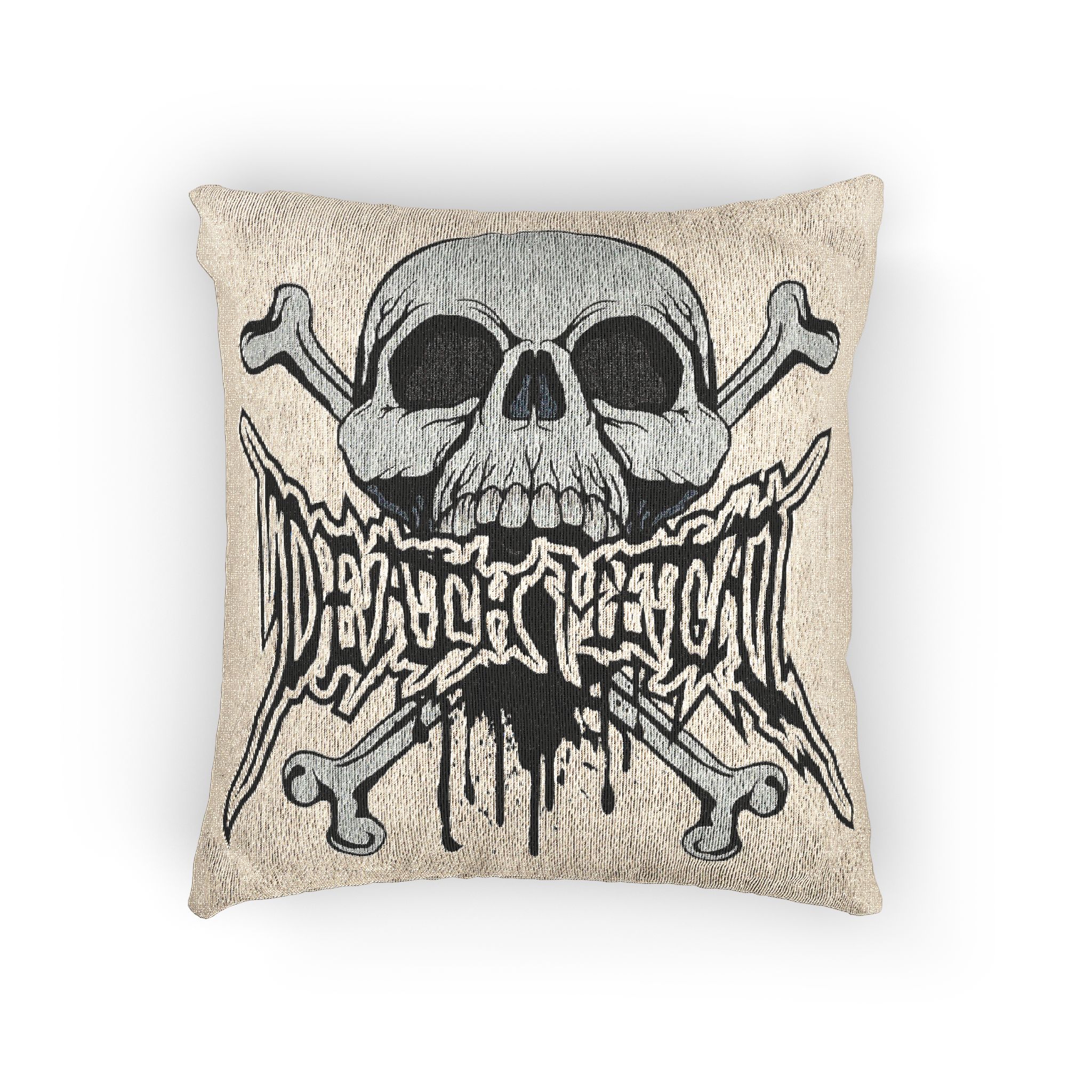 Gothic Sign With Skull Grunge Vintage Design T Shirts (56) Woven Pillow
