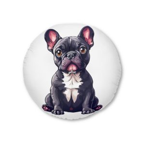 Dogs Collection 25 Tufted Floor Pillow Round