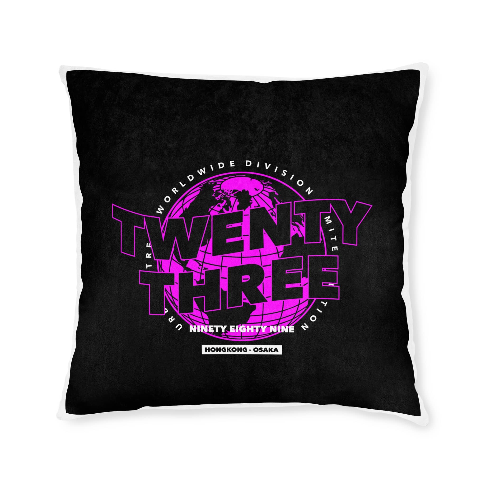 Twenty Three Hongkong Osaka Street Vintage Square Pillow Pink Back - Image 9