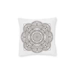 Diwali 2 B Square Pillow Pink Back