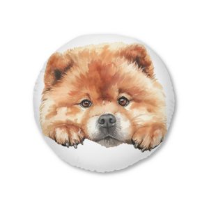 Dogs 12 Tufted Floor Pillow Round