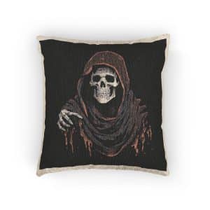 Skeleton In A Mantle 29 01 Woven Pillow