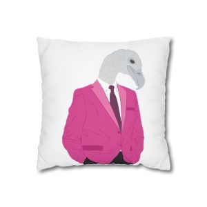 Vulture Businessman 01 Square Poly Canvas Pillowcase