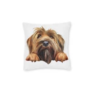 Dogs 2 Square Pillow Pink Back