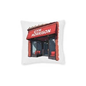 Gym Morrison V1 Square Pillow Pink Back