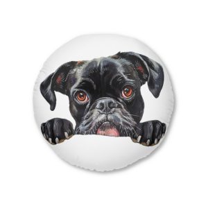Dogs 21 Tufted Floor Pillow Round