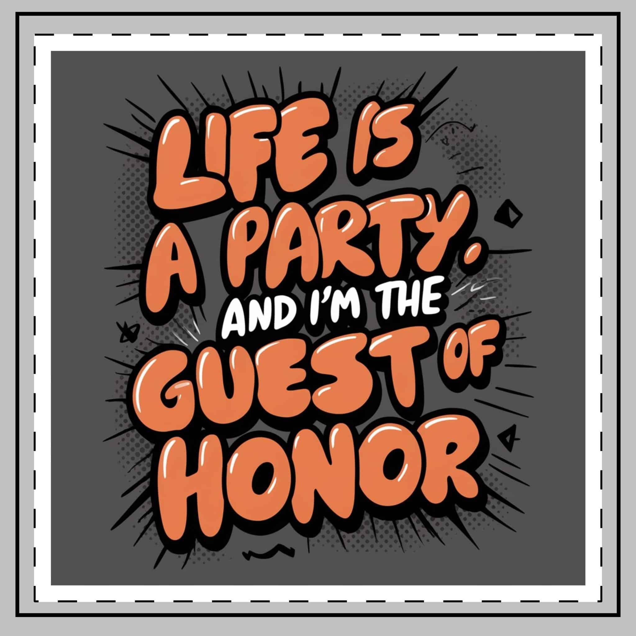 Life Is A Party and I Am the Guest of Honor Throw Pillow - Image 2