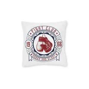 Fight Club Boxing Gloves Square Pillow Pink Back
