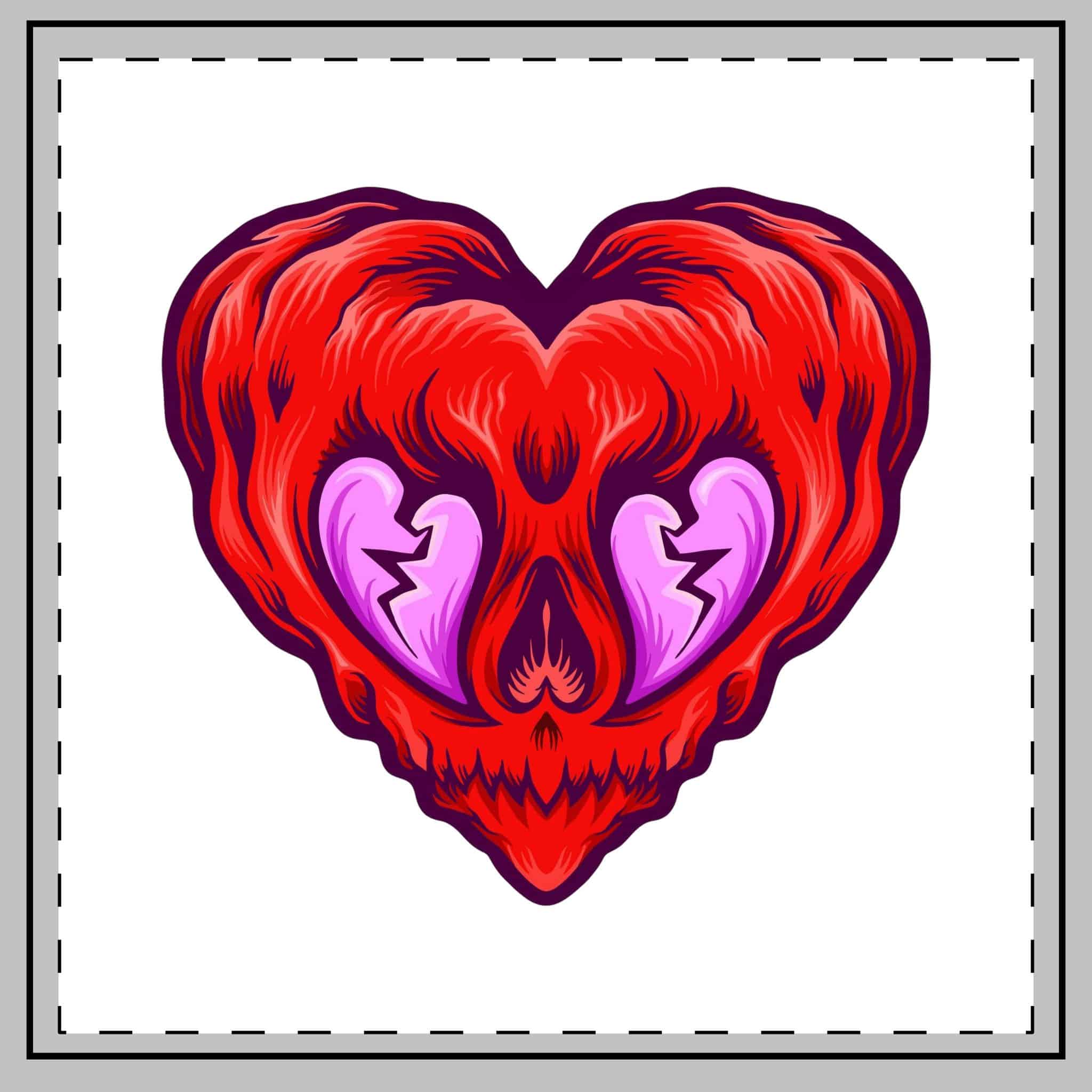 Heartbreak Isolated Illustration Throw Pillow - Image 2