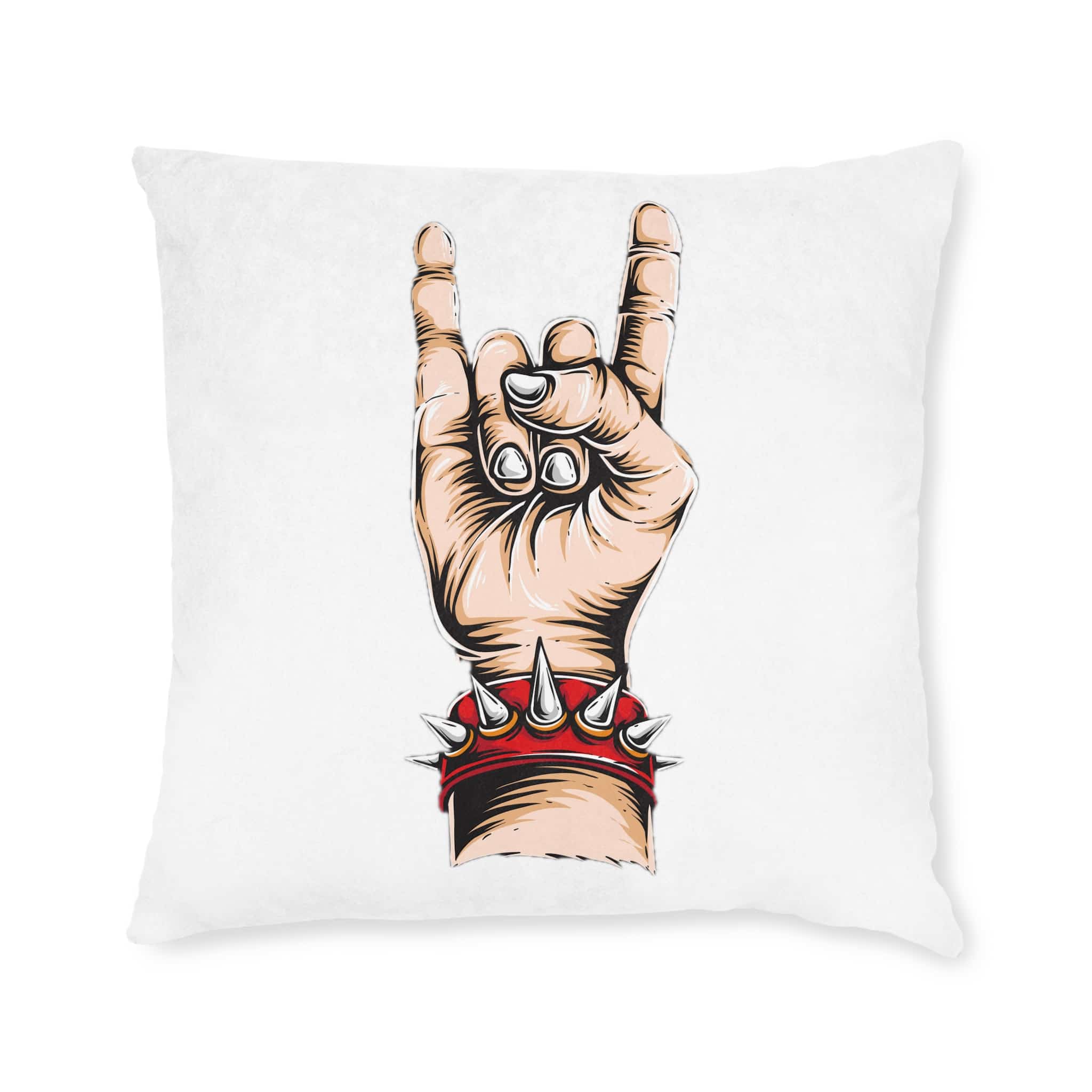 Rock 2 Square Pillow Pink Back - Image 9