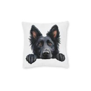 Dogs 25 Square Pillow Pink Back