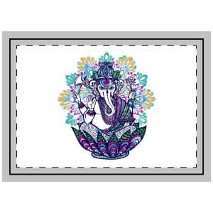 God Ganesha With Ornate Colored Mandala Throw Pillow