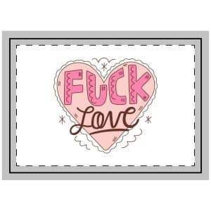 Fuck Love Throw Pillow
