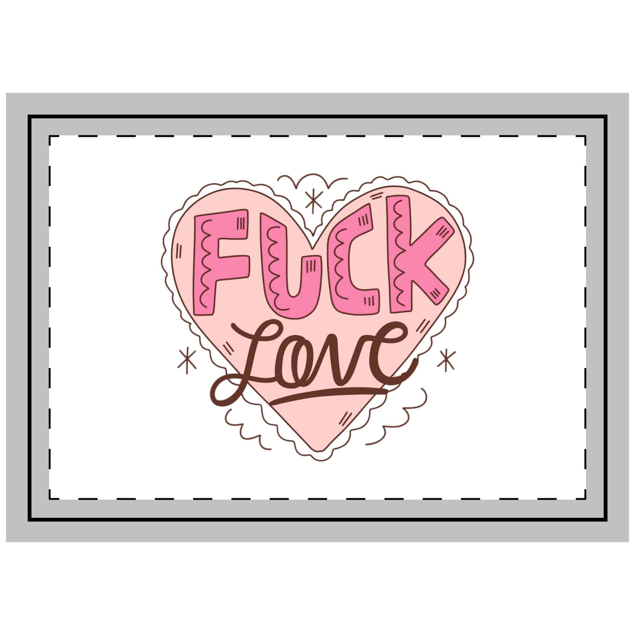 Fuck Love Throw Pillow