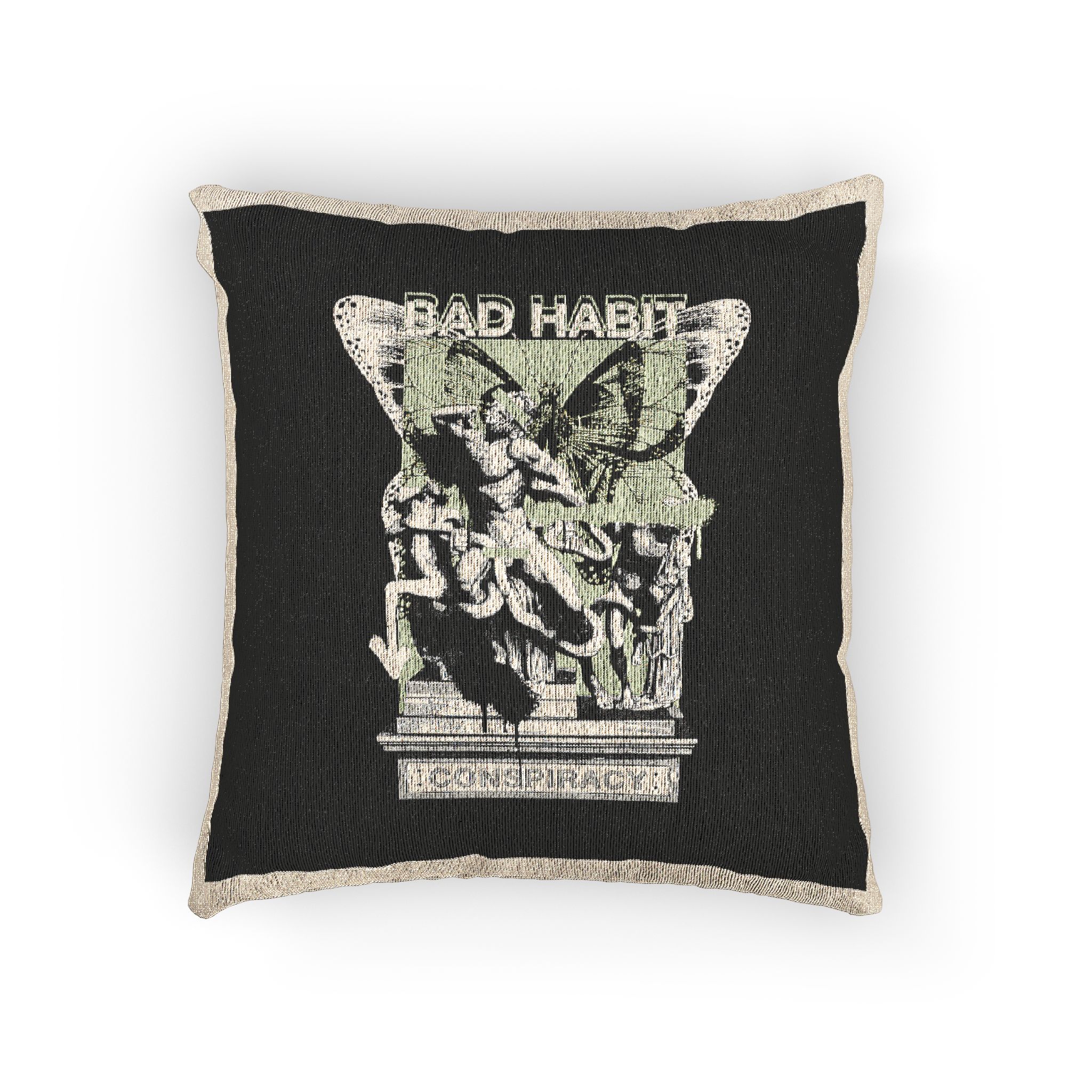 Bad Habit Conspiracy Street Style Vintage Fashion Woven Pillow