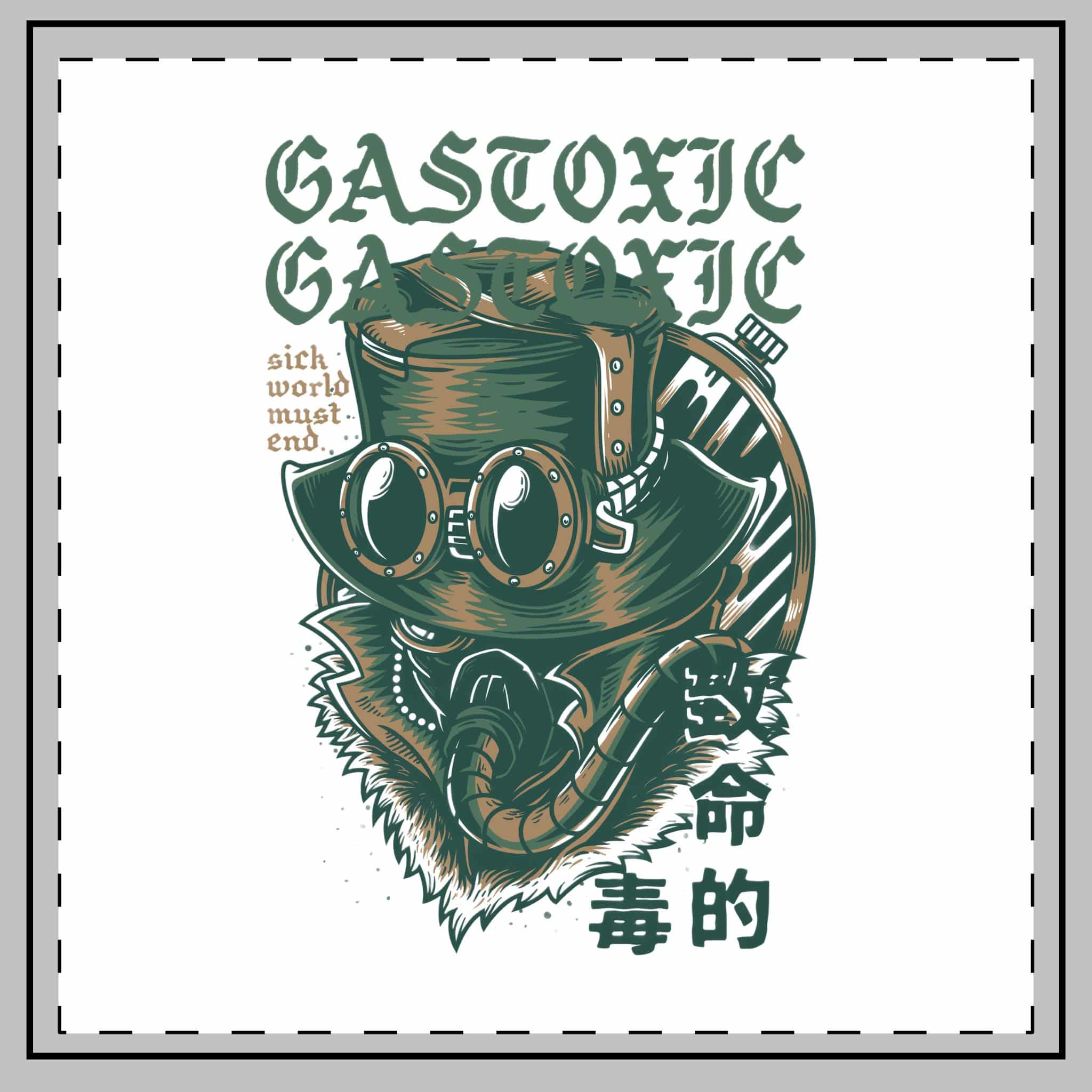 Gas Toxic 1 Throw Pillow - Image 2