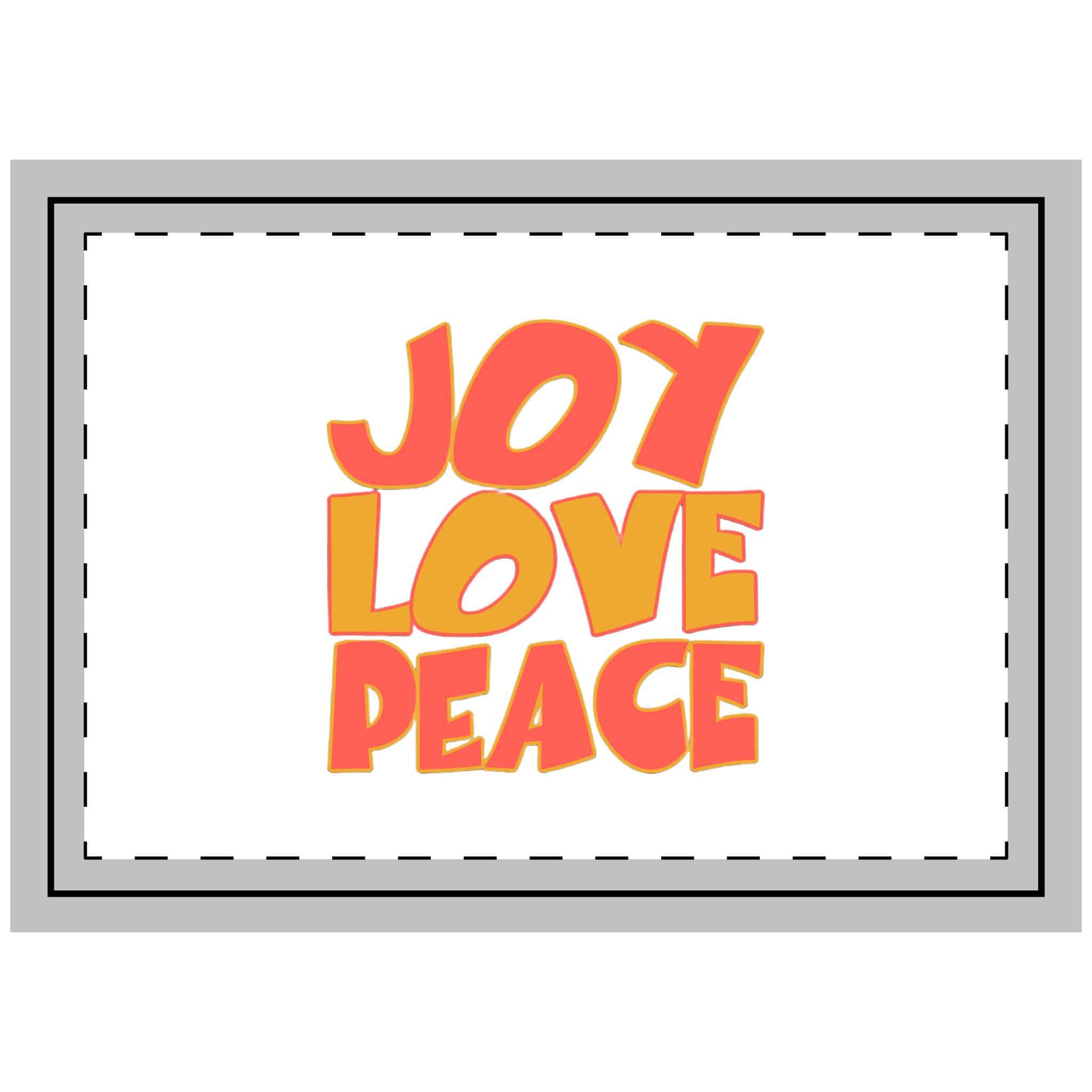 Joy Love Peace Throw Pillow