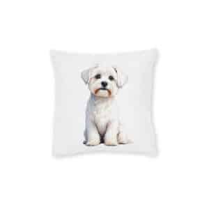 Dogs Collection 11 Square Pillow Pink Back
