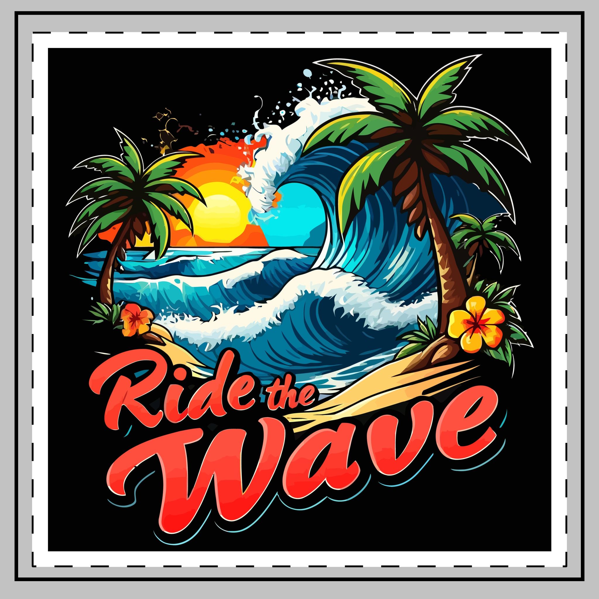 Ride the Wave Copia Throw Pillow - Image 2