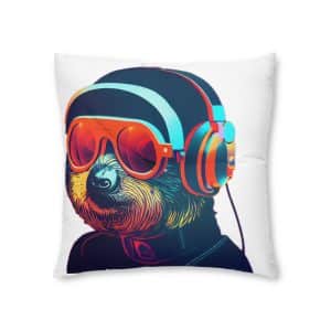 Funny Sloth Music Smiling Sloth Tufted Floor Pillow Square