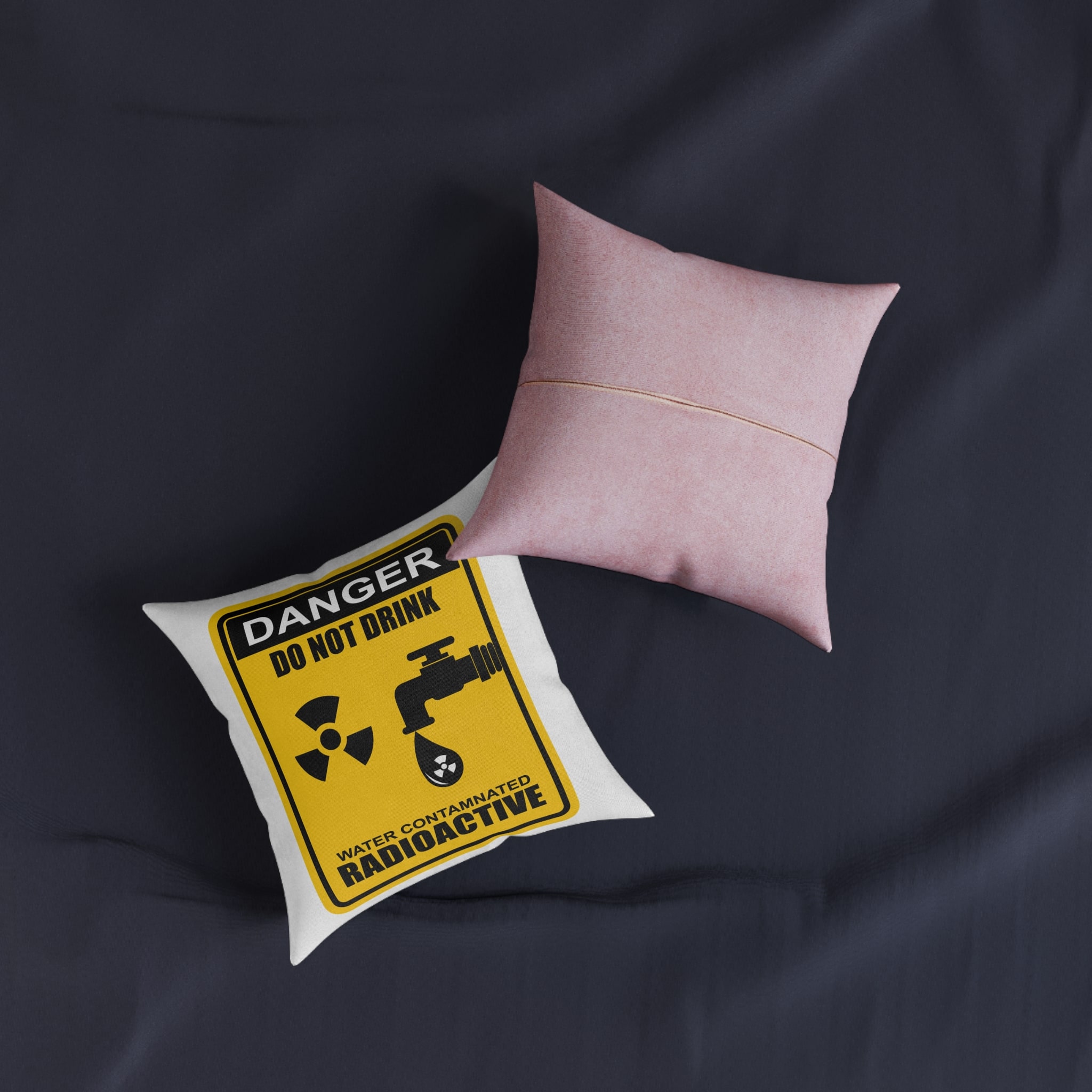 Nodrink Square Pillow Pink Back - Image 3
