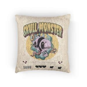 Skull Monster Copia Woven Pillow