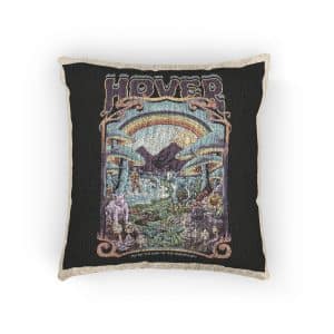 Magic Psychedelic With Text Illustration Woven Pillow