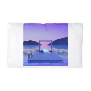 Dreamlike Surrealistic Landscape Purplish Tones Microfiber Pillowcase