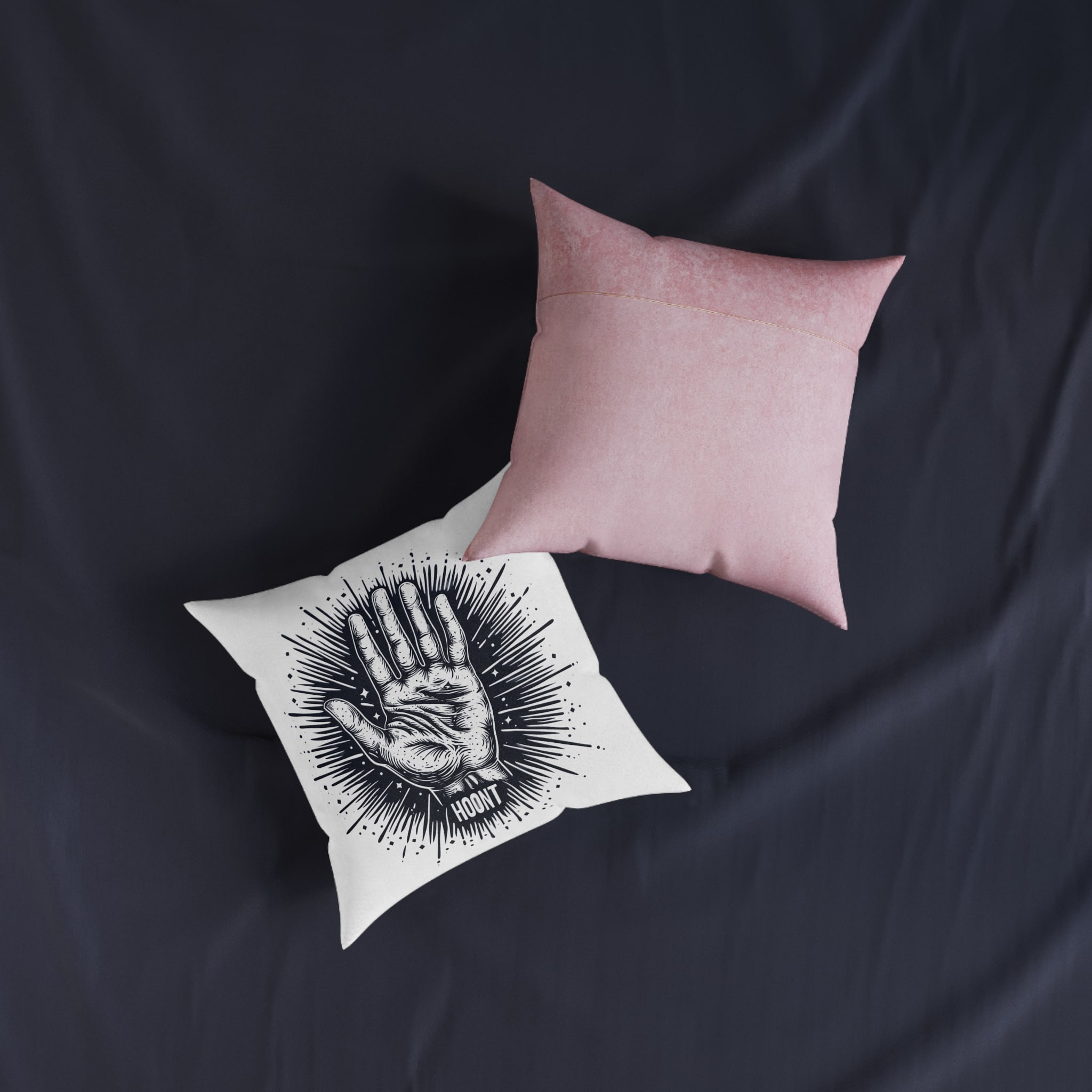 Hoont Square Pillow Pink Back - Image 7