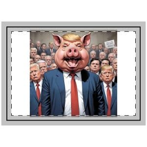 President Pig 7 Throw Pillow