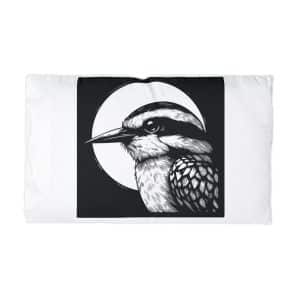 Chickadee Bird Ink Drawing Sitting Flying Birds Black White Illustration Microfiber Pillowcase