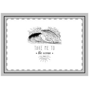 Take Me To the Ocean Throw Pillow