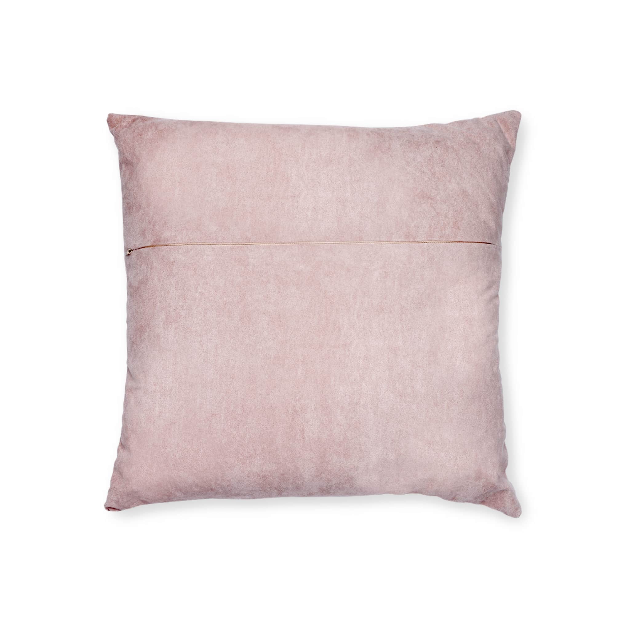 Never Stop Copia Square Pillow Pink Back - Image 6