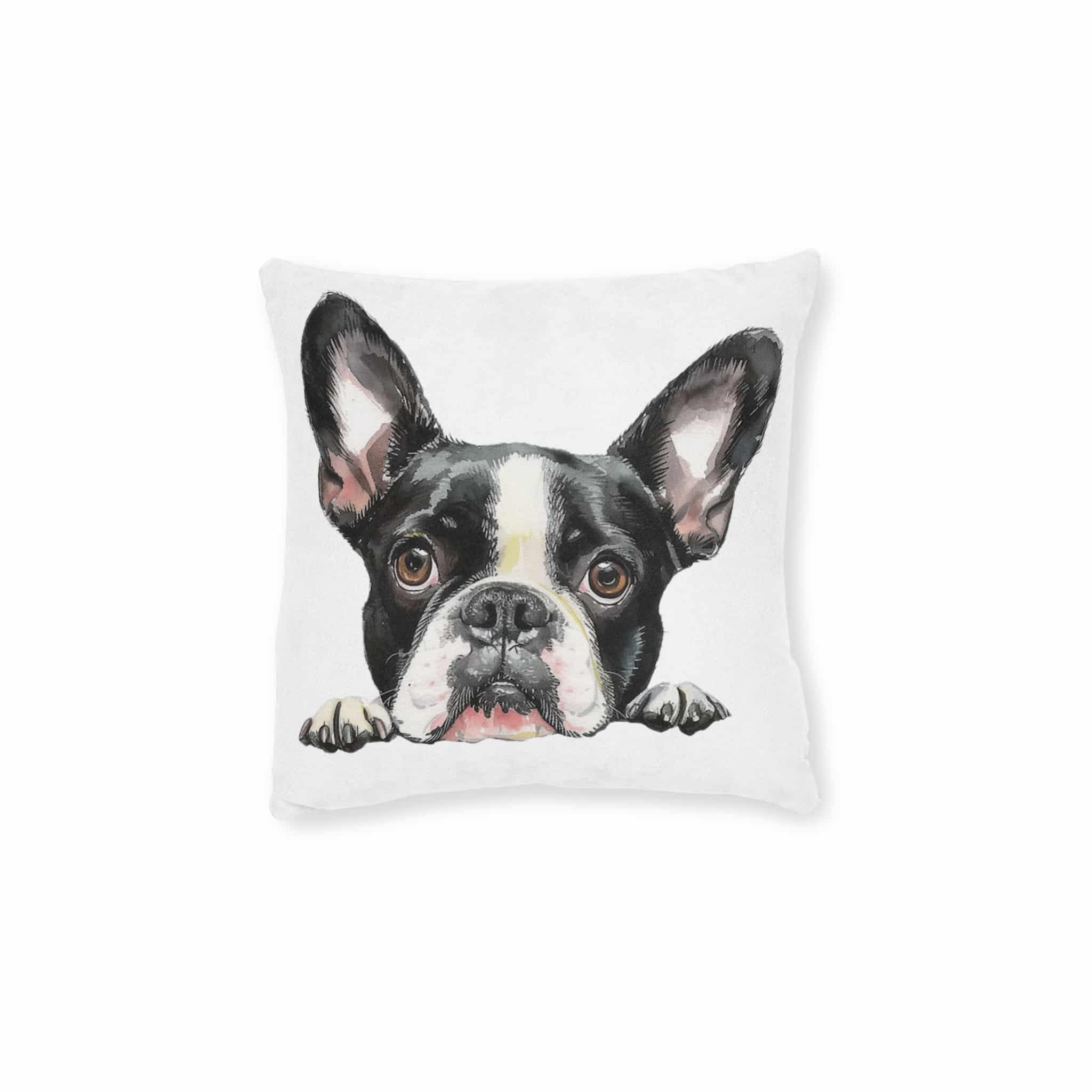 Dogs 31 Square Pillow Pink Back