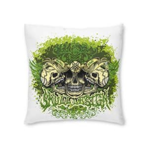 Gothic Sign With Skull Wings Grunge Vintage Design T Shirts Tufted Floor Pillow Square