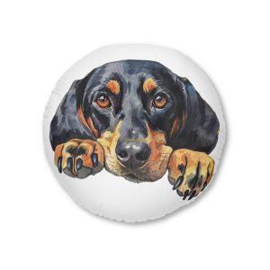Dogs 20 Tufted Floor Pillow Round