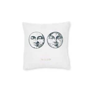 Moon 1 Square Pillow Pink Back