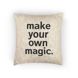 Typography Slogan Motivational Tshirt Design Woven Pillow