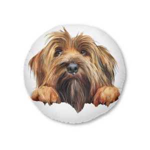 Dogs 2 Tufted Floor Pillow Round