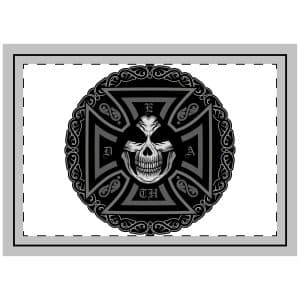 Gothic Sign With Skull Grunge Vintage Design T Shirts Throw Pillow